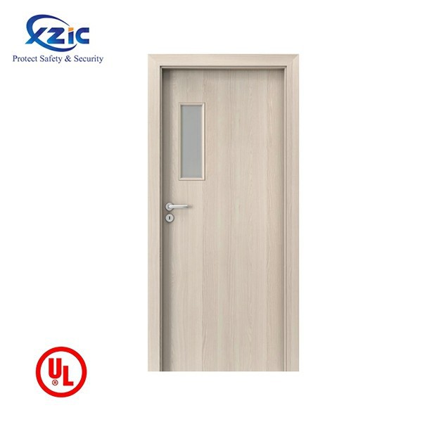 wood fire door glass insert